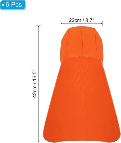 PATIKIL Hard Hat Sun Shade, 6 Pack Sun Protection Neck Shade Cooling Skull Cap Fishing Hats Neck Protector for Hiking Riding Outdoor, Orange in Saudi Arabia