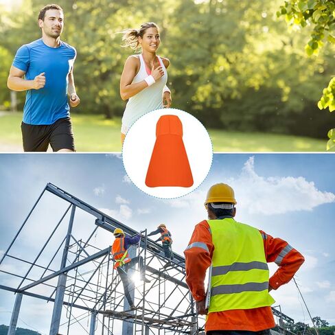 PATIKIL Hard Hat Sun Shade, 6 Pack Sun Protection Neck Shade Cooling Skull Cap Fishing Hats Neck Protector for Hiking Riding Outdoor, Orange in Saudi Arabia