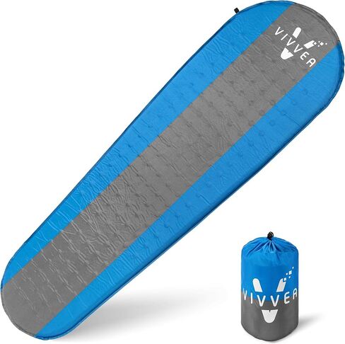 Self Inflating Lighweight Sleeping Pad - Compact, Thick and Durable -Ideal for Outdoor Camping, Hiking and Backpacking -Self-Inflating Sleep Pad is Sleeping Bags. No Air Leakage in Saudi Arabia