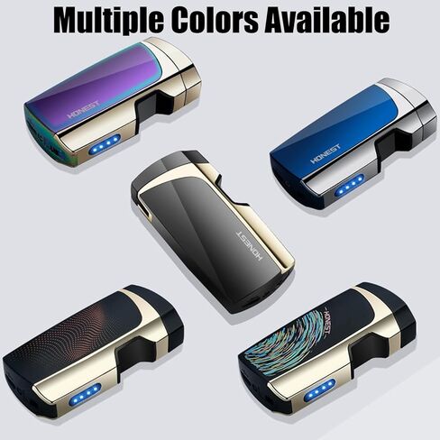 ولاعة كهربائية قابلة لإعادة الشحن عبر USB، ولاعة بلازما عديمة اللهب للتخييم، ولاعة كهربائية مقاومة للرياح بقوس مزدوج مع مؤشر بطارية LED للشمعة (أزرق) in Kuwait