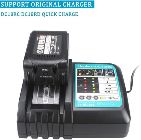 TENMOER 18V 9.0Ah BL1890 Replacement Battery Compatible with Makita 18V BL1830B BL1860B Cordless Drill with LED Screen Display,2-Pack in Saudi Arabia