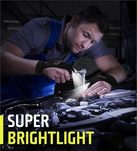 Flashlight Gloves, LED Flashlight Gloves, Cool Gadgets Christmas Stocking Stuffers Unique Birthday Gifts for Dad Boyfriend Husband Him, Light Gloves Tool for Camping Fishing Car Repairing Hiking in Saudi Arabia