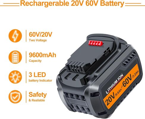 DTK 40V 3.5Ah Battery Replacement for Worx 40V Battery WA3580 WG180 WG280 WG380 WG580 Replacement for Worx 40V Lithium Battery in Saudi Arabia