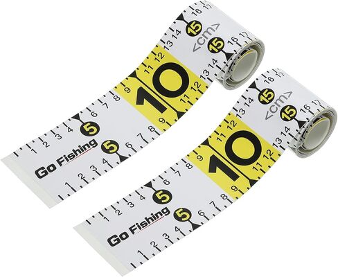 PATIKIL Adhesive Fish Ruler, 2 Pack 51 Inch Fish Measuring Tape Sticker Tape Waterproof for Fishing Boat Kayak Workbench, White in Saudi Arabia