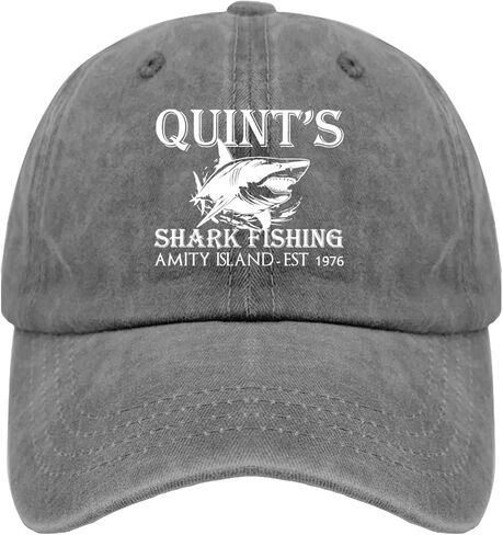 Quints Shark Fishing Amity Island EST 1978 قبعة قبعة رجالية كلاسيكية قبعة بيسبول شبكية للخريف in Kuwait