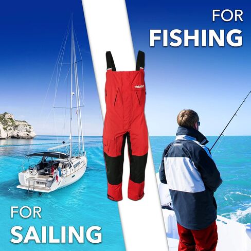 WindRider Pro Waterproof Bibs | Fishing & Sailing Bibs | 6 Pockets in Kuwait