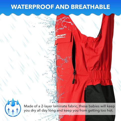 WindRider Pro Waterproof Bibs | Fishing & Sailing Bibs | 6 Pockets in Kuwait