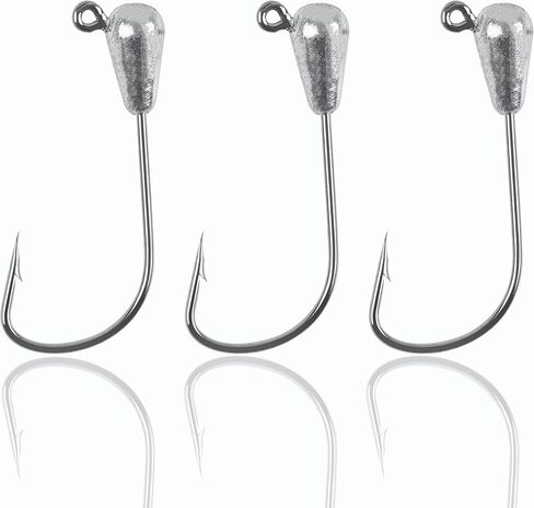 Tube Jig Heads Tube Baits Hooks 20pcs Fishing Tubes Jigs for Bass Fishing 1/8 oz,1/4 oz,3/8 oz in Saudi Arabia