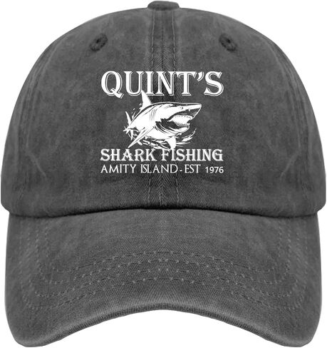 Quints Shark Fishing Amity Island EST 1978 قبعة قبعة رجالية كلاسيكية قبعة بيسبول شبكية للخريف in Kuwait