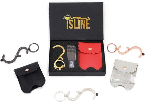 Gift Box with PU Leather, Door Opener, Hand Sanitizer Holder, Travel Refillable Bottle in Saudi Arabia