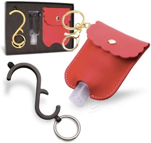 Gift Box with PU Leather, Door Opener, Hand Sanitizer Holder, Travel Refillable Bottle in Saudi Arabia