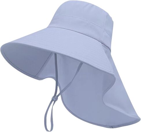Womens Sun Hat with Ponytail Hole Rollable Wide Brim Garden Hat Neck Flap UV Protection Hiking Fishing Hat UPF 50+ for Women in Saudi Arabia