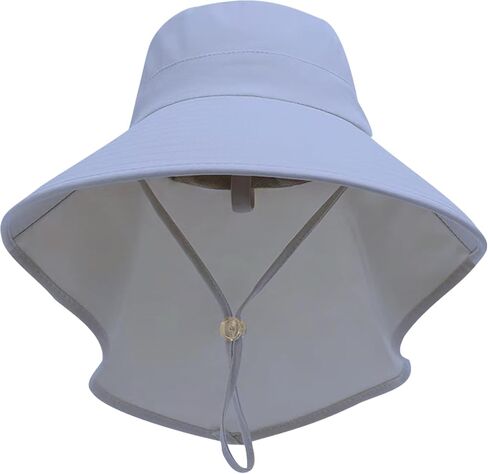 Womens Sun Hat with Ponytail Hole Rollable Wide Brim Garden Hat Neck Flap UV Protection Hiking Fishing Hat UPF 50+ for Women in Saudi Arabia