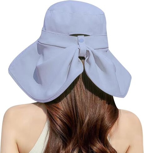 Womens Sun Hat with Ponytail Hole Rollable Wide Brim Garden Hat Neck Flap UV Protection Hiking Fishing Hat UPF 50+ for Women in Saudi Arabia