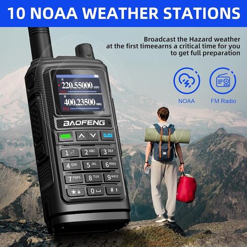 UV-5R Upgrade Ham Radio Long Range Two Way Radio UV-17R Walkie Talkies for Adults Waterproof Dual Band USB Charger 999 Channels VOX with Earpiece,Flashlight Li-ion Battery in Saudi Arabia