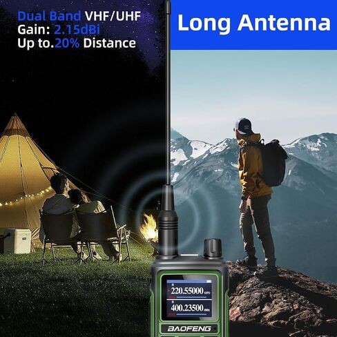 UV-5R Upgrade Ham Radio Long Range Two Way Radio UV-17R Walkie Talkies for Adults Waterproof Dual Band USB Charger 999 Channels VOX with Earpiece,Flashlight Li-ion Battery in Saudi Arabia