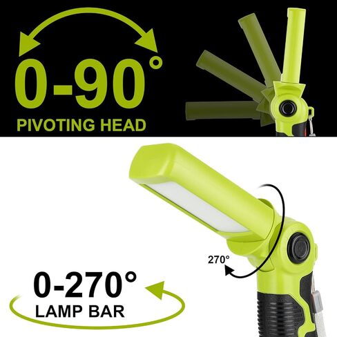 YEX-BUR LED ضوء العمل الشعلة لميلووكي m18 18 فولت بطارية 12 واط 1000LM مصباح يدوي مع منفذ شحن USB-A أضواء داخلية محمولة في الهواء الطلق لورشة العمل، المرآب، التخييم، حالات الطوارئ in Kuwait