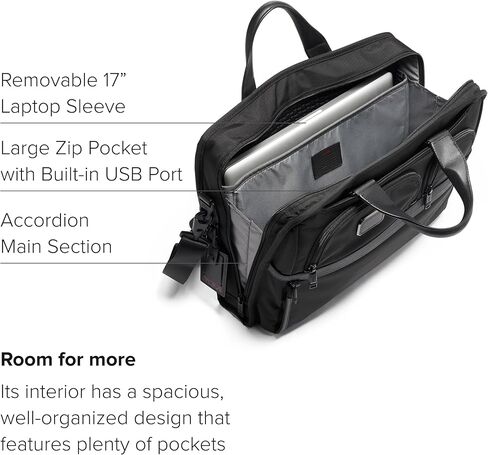 TUMI - حقيبة كمبيوتر محمول صغيرة الحجم Alpha 3 ذات شاشة كبيرة - حقيبة كمبيوتر مقاس 17 بوصة للرجال والنساء in Kuwait