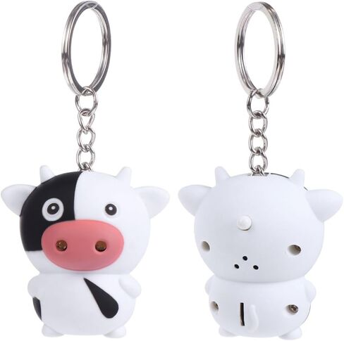 سلسلة مفاتيح بمصباح يدوي بقرة LED صغيرة مع صوت in Kuwait