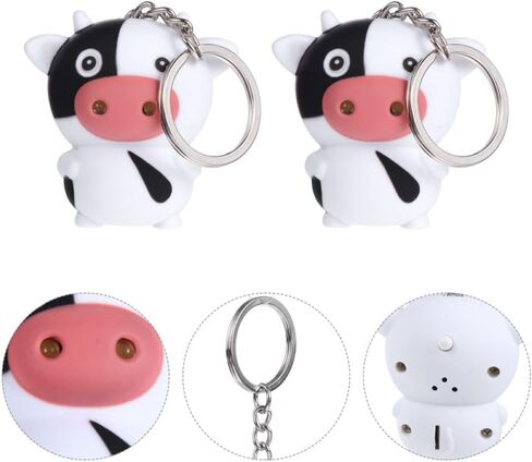 سلسلة مفاتيح بمصباح يدوي بقرة LED صغيرة مع صوت in Kuwait