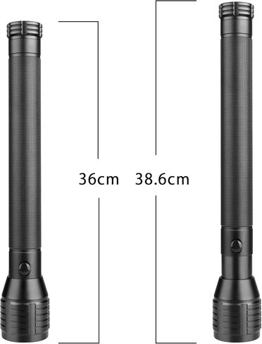 4 D-cell Flashlight Battery Powered(Batteries not included), 3 Modes & Zoomable, Ultra Bright Big Flashlights in Saudi Arabia