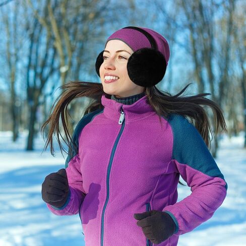 MADHOLLY 2 Pack Adjustable Faux Fur Earmuffs- Soft Warm Ear Muffs for Winter Women Men in Kuwait