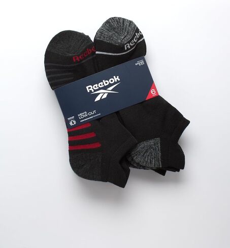 جوارب ريبوك الأساسية للرجال قابلة للتنفس بدون عرض ذات قصة منخفضة (6 أزواج) in Kuwait