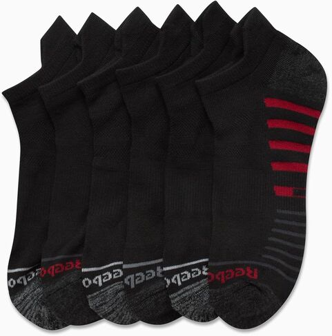 جوارب ريبوك الأساسية للرجال قابلة للتنفس بدون عرض ذات قصة منخفضة (6 أزواج) in Kuwait