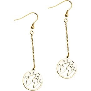World Map Necklace Mother Earth Necklace Long Distance Travel Gift
