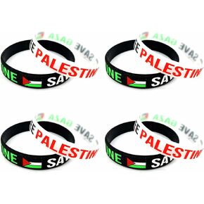 YANCHUN 8 Pcs Palestine Bracelets for Men I Stand with Palestine Bracelet Palestine Flag Bracelet Free Palestine Bracelet Support Palestine Bracelet Jewelry Gift for Men Women Teens