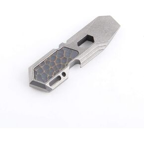 Titanium Pry Bar EDC Multi Tool with Bottle Opener Screwdriver Function Keychain Tools Outdoor Gear