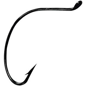 Mustad Hollow Point Slightly Reversed Up Eye Wide Gap Hook (8 Pack)