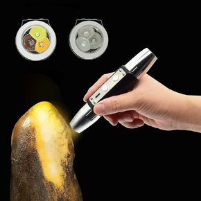 Jade Appraisal Light Detector Lamp Gem Tester Rechargeable Pen Light Gem Identification Flashlight,Jade Appraisal Flashlight for Jewelry Appraisal Gemstones Diamond