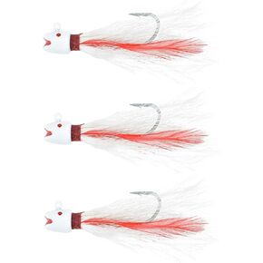 1.0-3.0oz Smiling Bucktail Fishing Lure Jig - 3 Pack