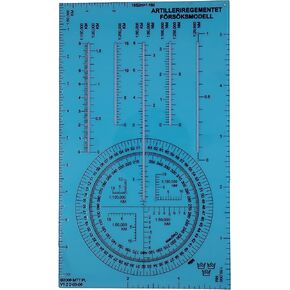 ARTILLERIREGEMENTET FORSOKSMODELL with Degrees and mils, Graduated in Meters and Nautical Miles for Angle Measurements for Outdoor Navigation with map and Compass, Hiking, Orienteering and Survival.