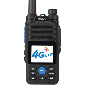 4G Network Radio WiFi Bluetooth Real-PTT Walkie Talkie Long Range LTE/PoC Two Way Radio Push-to-Talk for Android with 4000mAh Rechargeable Battery