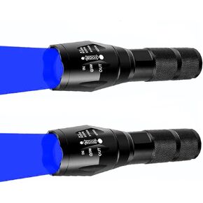 2 Pcs Powerful Green Light Led Flashlight Long Range Single Mode Green Flashlights Torch Best for Fishing Hog Pig Coyote Varmint Predator