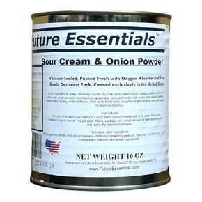 1 Can of Future Essentials Canned Sour Cream & Onion Powder (Net Weight 16 oz)
