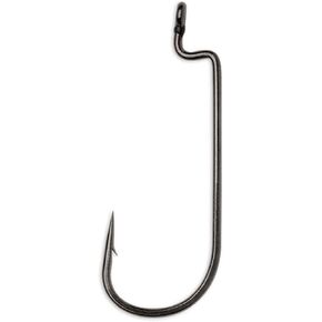 VMC, Heavy Duty Worm Hook, 5/0 Hook Size, Black/Nickel, Package of 5 (HDWM#5/0BNPP)