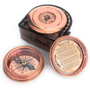 بوصلة نحاسية 2 بوصة | هدية منقوشة لعيد الميلاد والذكرى السنوية والزفاف والكريسماس وعيد الشكر وتأكيد التخرج والمعمودية in Kuwait