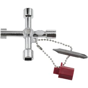 4 Way Cross Key Zinc Alloy Multifunction Triangle Wrench Plumber Electrician Gas Electric Meter Cabinets Bleed Radiator Tool 1pcs