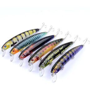 6Pcs  Minnow Fishing Lures or Crankbaits Set, as Jerkbait Sinking Lure Or Diving Lures and Hard Lures, Hard Swimbaits Fishing Plugs for  Walleye Salmon Trout Bass Redfish-27
