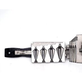 قالب غطس هرمي من Dimatteo DIY مع 4 تجاويف و100 جرام 120 جرام 150 جرام 200 جرام لصيد الأسماك في المياه المالحة، 24 قطعة 24 مم فتحات S/S تتضمن