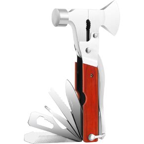 Multi-Purpose Outdoor Tools, Camping Gear Multi-Tools, 16-in-1 Camping Accessories Multi-Tool Hammers, Easy to Carry Camping Tools Including Hammers, Pliers, Bottle Openers, etc.