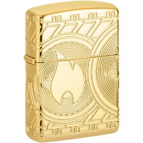 Zippo Currency Design Armor High Polish Gold Pocket Lighter