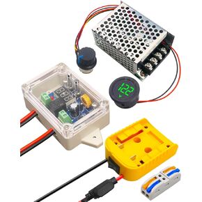 Power Wheels Battery Adapter Kit Fit for Ryobi 18V Lithium Battery, Battery Adapter Converter Kit with Fuse Terminal and Voltage Display, with DC Low Voltage Protection with Protective Box