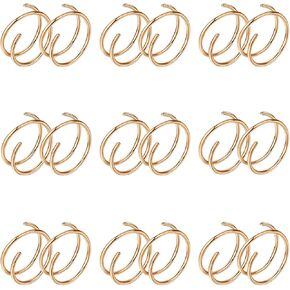 Masedy 20G 316L Stainless Steel Double Nose Rings Hoop for Single Piercing Nose Hoop Spiral Nose Ring for Women Men Nose Piercing Jewelry
