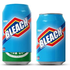 Beersy Silicone Sleeve Soda Can Cover - Insulated Silicone Can Sleeve - Multi-Purpose Can Insulator - Tight-Fitting Drink Skin - Novelty Drink Holder for Outdoor Events, Fits 12oz Cans (Bleach)
