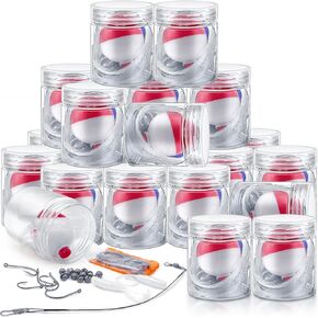 Operation Mini Fishing Kits Bulk for Christmas Child Shoebox Gift Emergency Fishing Survival Kit Small Fishing Kit with Jar Fishing Accessories Fishing Gear for Beginner Stocking Stuffer Gift