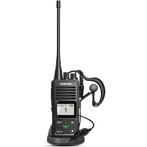 SAMCOM UHF Programmable Handheld Two-Way Radios, 3000mAh Battery Rechargeable Heavy Duty 2 Way Radios Long Range, Walkie Talkies for Adults with Earpiece, 1 Pcs